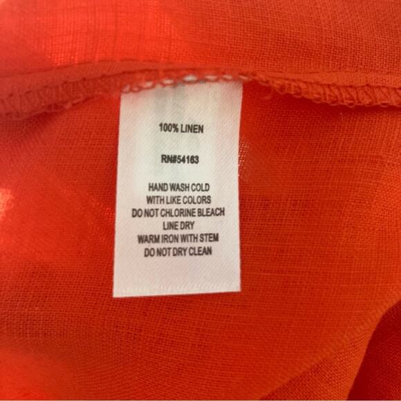 Marc New York 100% linen bohemian beachy hippie tank top crochet tassel size XL - Picture 6 of 6